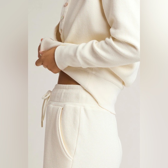 Negative Underwear Waffle Knit Jogger in Cream, Size X-Small - Picture 2 of 9